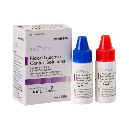 Blood Glucose Control Solution McKesson Quintet AC® (Level 2 & 4)