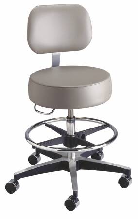 Pneumatic Exam Stools with Adjustable Contoured Backrest