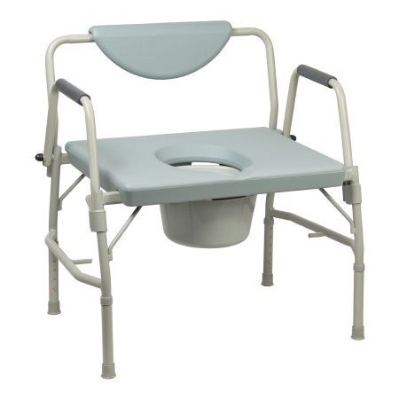 Commode Chair Drop Arms Steel Frame