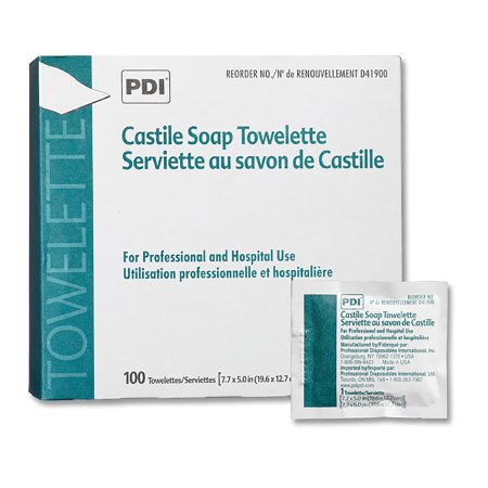 Castile Soap Towelette PDI® Individual Packet Scented