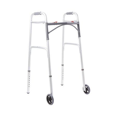 Adult Aluminum Folding Walker with Wheels