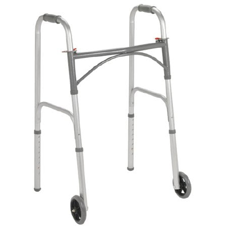 Adult Steel Folding Walker with Wheels