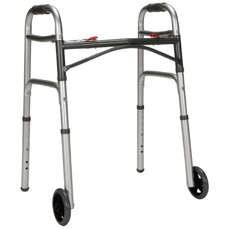 Junior Aluminum Folding Walkers with Wheels