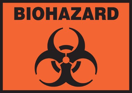 Biohazard Warning Label