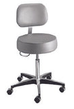 Pneumatic Exam Stools with Adjustable Contoured Backrest